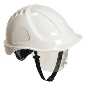 Portwest PW54 Endurance Helmet + Retractable Visor White - Indigo Supplies Ltd