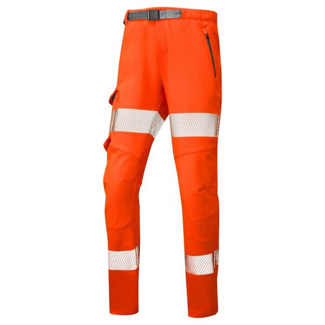 Leo WTL01-O Starcross Orange Ladies Stretch Work Trousers Reg Leg 31'' - Indigo Supplies Ltd