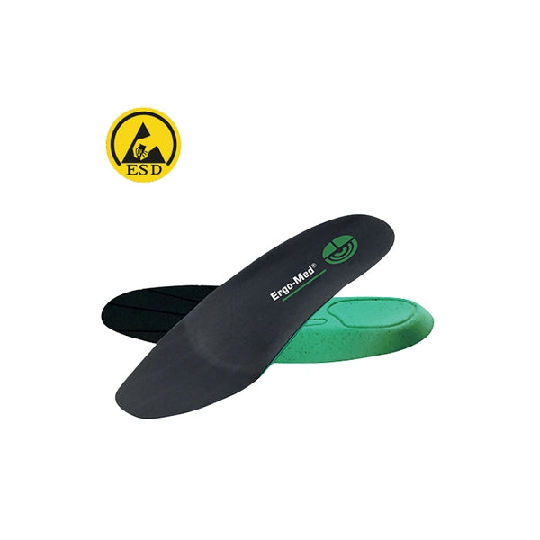 Ergo Med Insole for Low Arch Support ESD Green - Indigo Supplies Ltd