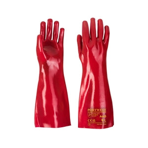Portwest A445 PVC Gauntlet Red 450MM - Indigo Supplies Ltd