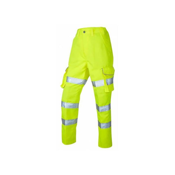PENNYMOOR Hi-Vis Poly/Cotton Ladies Cargo Trousers ISO 20471 Cl 2 Yellow - Indigo Supplies Ltd