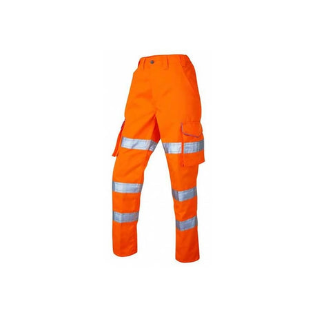 Leo PENNYMOOR High Visibility Poly/Cotton Ladies Cargo Trousers ISO 20471 Cl 2 Orange - Indigo Supplies Ltd