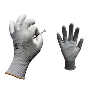 KeepSAFE GLO162 PU Coated Nylon Glove Grey - Indigo Supplies Ltd