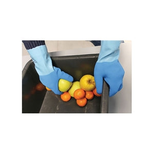 Juba Blue Grab Latex Coated Insulated Gauntlet - Indigo Supplies Ltd