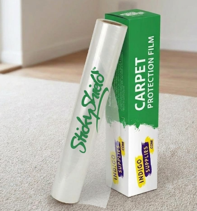Sticky Shield® Adhesive Carpet Protector Film Great Protection