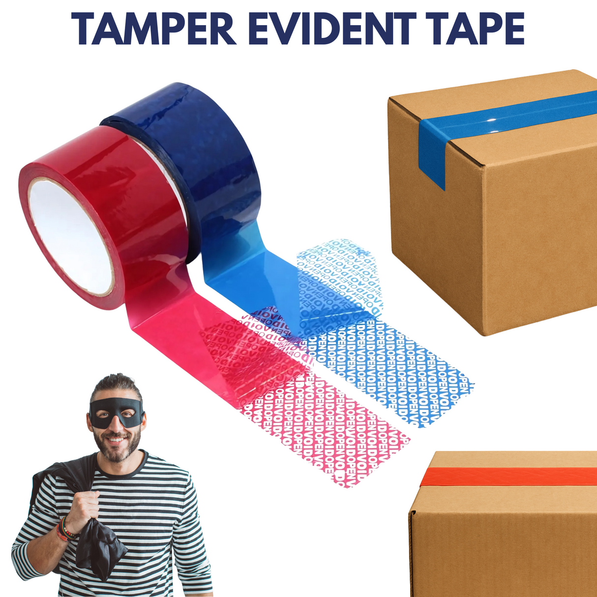 custom printed tamper evident security adhesive packaging parcel tape uk