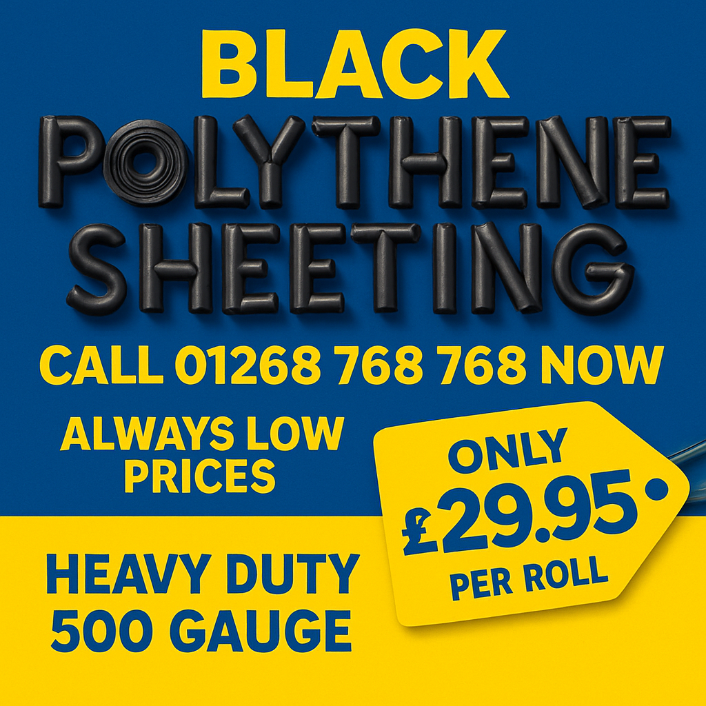 Black Polythene Sheeting: Heavy-Duty Protection for Just £29.95