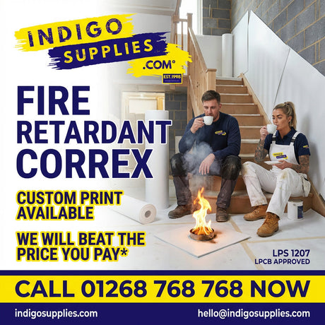 fire flame retardant correx floor protection uk essex