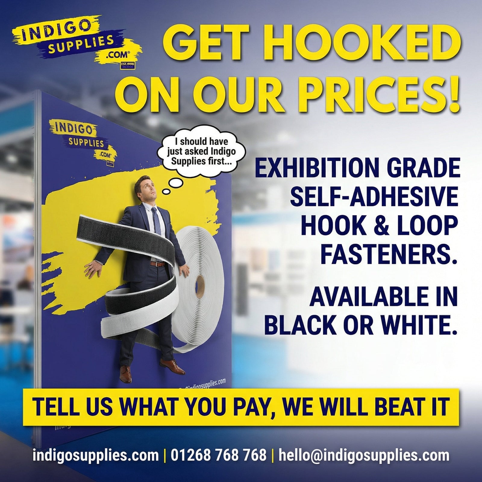 hook and loop fastener exhibition and display self-adhesive uk
