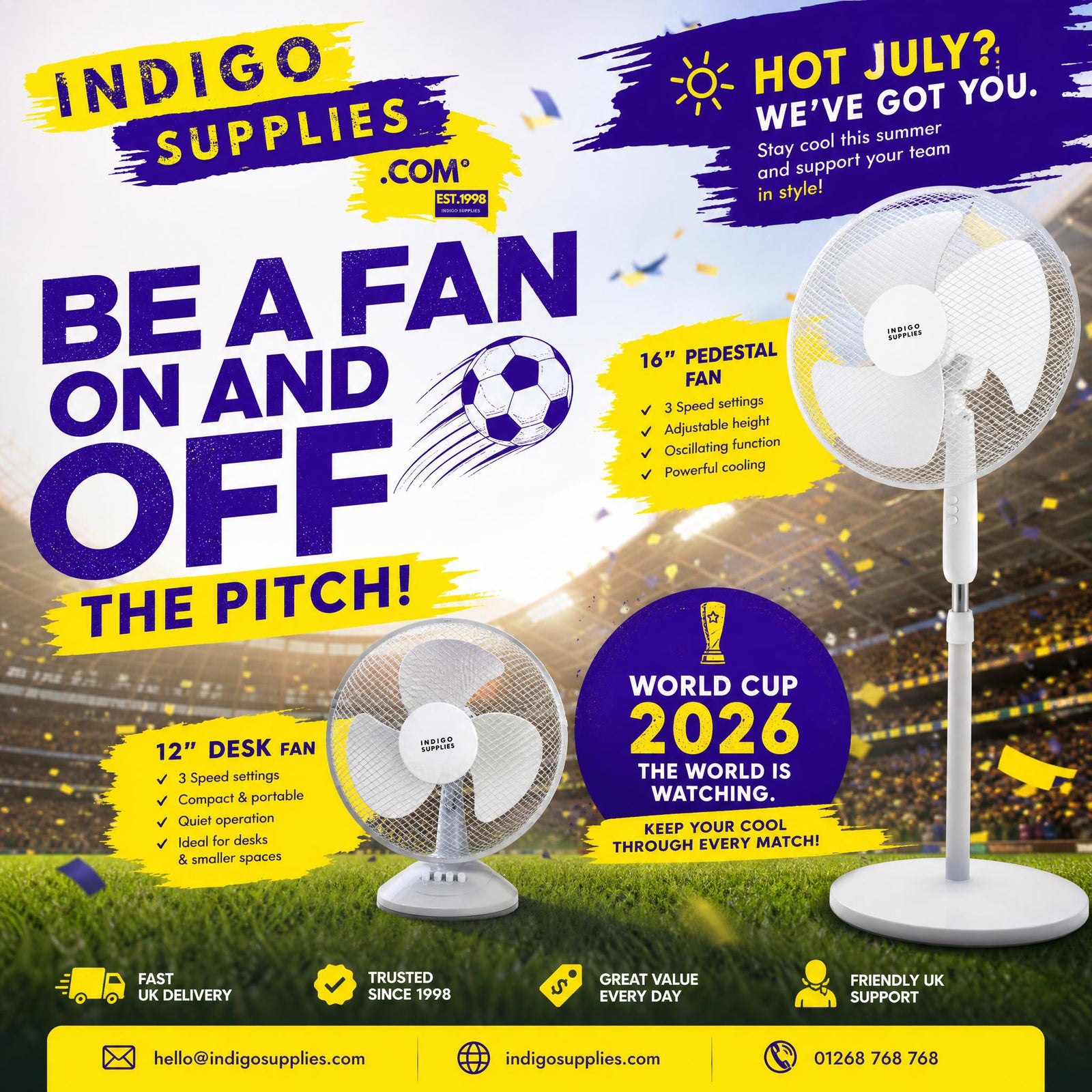 electric desk and pedestal fan uk essex