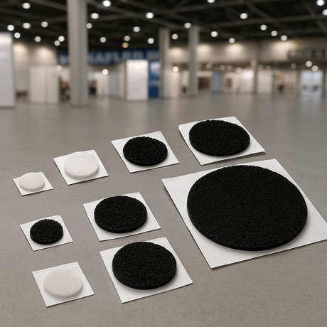 hook and loop adhesive discs coins dots