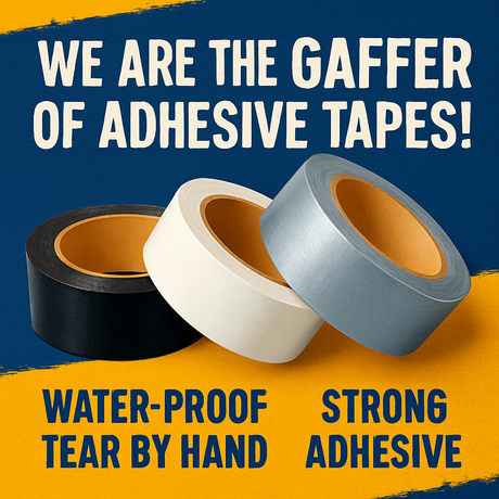 silver black white gaffer duck duct cloth adhesive tape uk