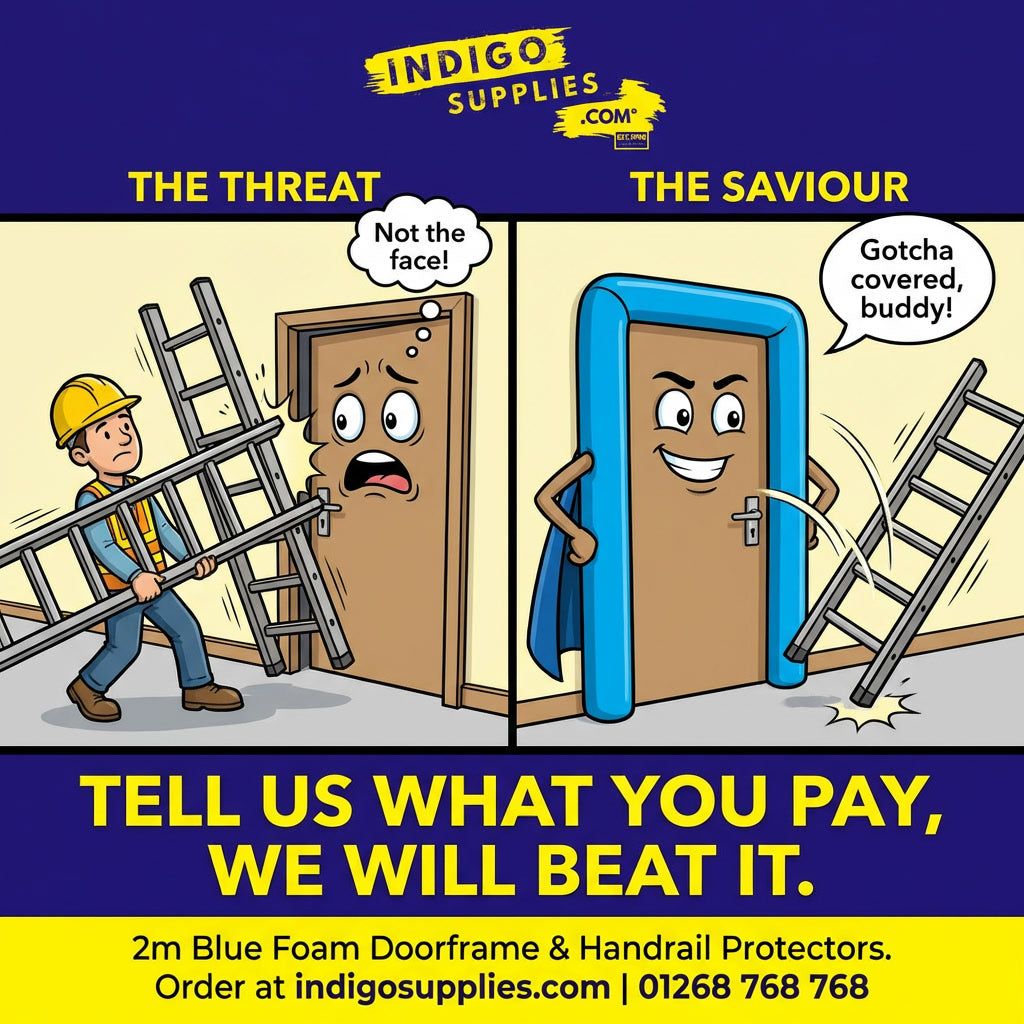 foam door frame and hand rail protector protection essex uk