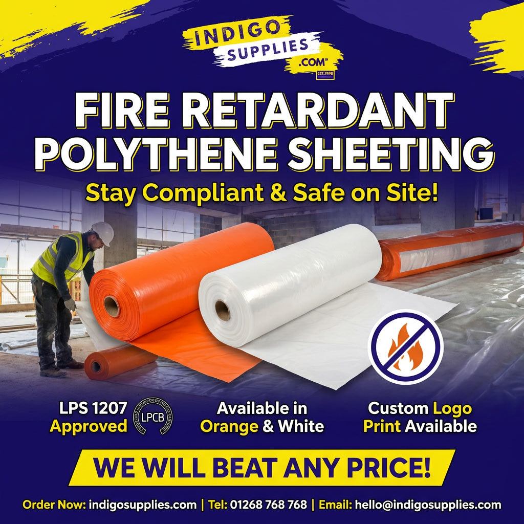 flame fire retardant polythene sheeting rolls uk essex
