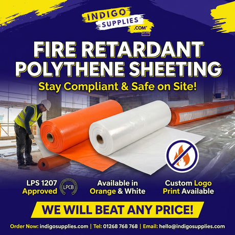 flame fire retardant polythene sheeting rolls uk essex