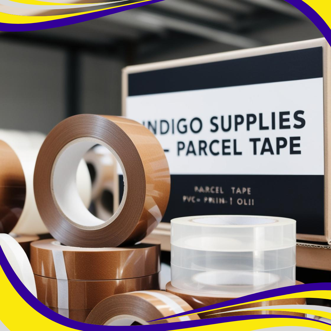 brown white and clear parcel tapes