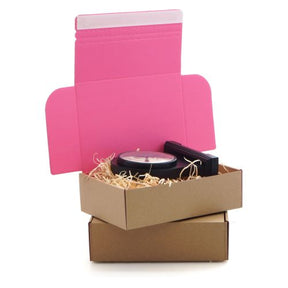 Pink Quick Seal Postal Boxes - Indigo Supplies Ltd