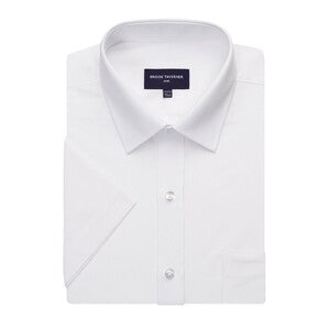 Brook Taverner 7743A Vesta Short Sleeved Shirt White - Indigo Supplies Ltd