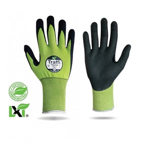 Traffi-glove TG6240 Microdex Nitrile LTX (4X44E) Cut E Green - Indigo Supplies Ltd