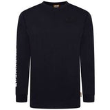 JCB Workwear Banner L/S Tshirt Navy - Indigo Supplies Ltd