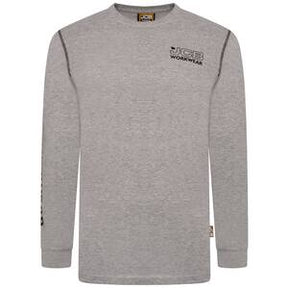 JCB Workwear Banner L/S Tshirt Grey - Indigo Supplies Ltd