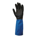 Showa Chemmaster CHM Chemical Resistant Gauntlet Blue Black (Pair) - Indigo Supplies Ltd