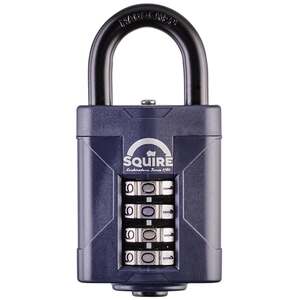 Squire CP50 Weather Resistant Combi Padlock 4 Wheel Open Shackle 50x26MM - Indigo Supplies Ltd