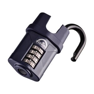 Squire CP50CS Weather Resistant Combi Padlock 4 wheel Closed Shackle 50x22MM - Indigo Supplies Ltd