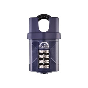 Squire CP50CS Weather Resistant Combi Padlock 4 wheel Closed Shackle 50x22MM - Indigo Supplies Ltd