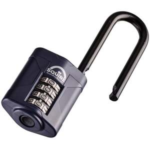 Squire CP50/2.5 Weather Resistant Combi Padlock 4 Wheel Long Shackle 50x63MM - Indigo Supplies Ltd