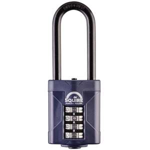 Squire CP50/2.5 Weather Resistant Combi Padlock 4 Wheel Long Shackle 50x63MM - Indigo Supplies Ltd
