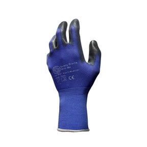 Safety Source Easy-Tear PU Gloves Black/Blue - Indigo Supplies Ltd