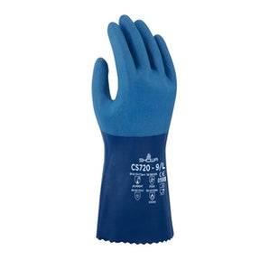 Showa CS720 Chemical Resistant Nitrile Gauntlet Blue (Pair) - Indigo Supplies Ltd