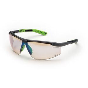 Univet 5x8.31.11.00 Gunmetal/Green Frame Safety Glasses In/Out Lens - Indigo Supplies Ltd