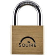 Squire LN4 Lion Range Premium Solid Brass Double Locking Padlock Open Shackle 40x21.1MM - Indigo Supplies Ltd