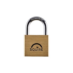 Squire LN4KA Lion Range Premium Solid Brass Double Locking Padlock Open Shackle Keyed Alike 40MM - Indigo Supplies Ltd
