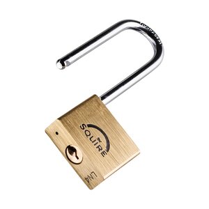 Squire LN4/2.5KA Lion Range Premium Solid Brass Double Locking Padlock Long Shackle Keyed Alike 40MM - Indigo Supplies Ltd