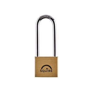 Squire LN4/2.5KA Lion Range Premium Solid Brass Double Locking Padlock Long Shackle Keyed Alike 40MM - Indigo Supplies Ltd