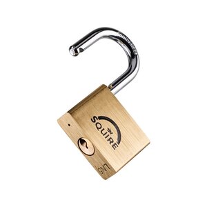 Squire LN5KA Lion Range Premium Solid Brass Double Locking Padlock Open Shackle Keyed Alike 50MM - Indigo Supplies Ltd