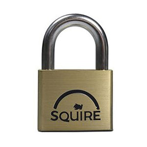 Squire LN5KA Lion Range Premium Solid Brass Double Locking Padlock Open Shackle Keyed Alike 50MM - Indigo Supplies Ltd
