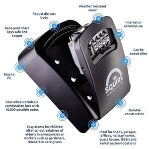 Squire KEYKEEP1 Key Keep Combination Key Safe Padlock 4 Wheel - Indigo Supplies Ltd