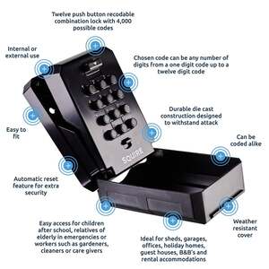 Squire KEYKEEP2 12 Button Key Safe Combination Key Safe - Indigo Supplies Ltd