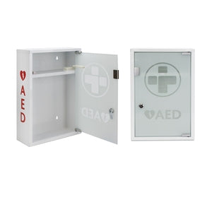 3098 Defibrilator Metal Wall Cabinet C/W Glass Door - Indigo Supplies Ltd