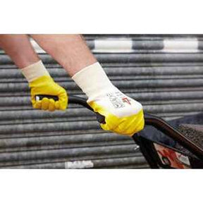 KeepSAFE Lightweight Nitrile 3/4 Coated Glove Yellow - Indigo Supplies Ltd