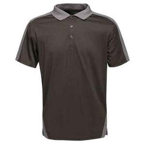 Regatta Contrast Coolweave Quick Wicking Polo Shirt Black - Indigo Supplies Ltd