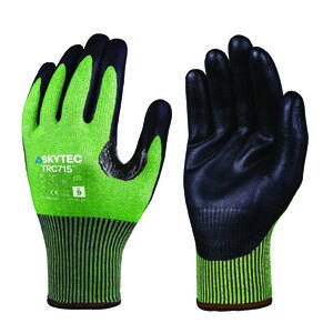 Skytec TRC715 Nitrile Sponge Palm Coat Glove Green - Indigo Supplies Ltd
