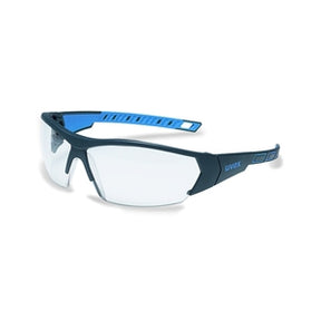 Uvex I-Works Clear Lens Spectacle Grey/Blue Frame - Indigo Supplies Ltd