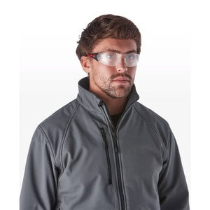 Riley Stream K&N Rated Safety Glasses Red Clear Lens