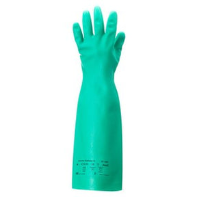 AlphaTec 37-185 Solvex Nitrile Unflocked Glove Cut 1 Green 455MM - Indigo Supplies Ltd