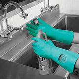 Nitri-Tech Flocklined Gloves Green - Indigo Supplies Ltd